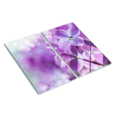 Tabla de cortar de cristal Flores en tonos morados