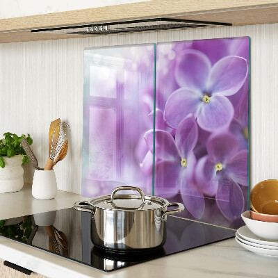 Tabla de cortar de cristal Flores en tonos morados