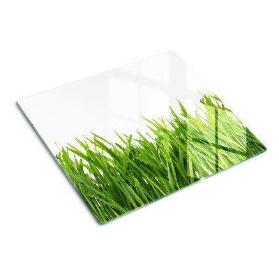 Tabla de cortar de cristal Hierba verde