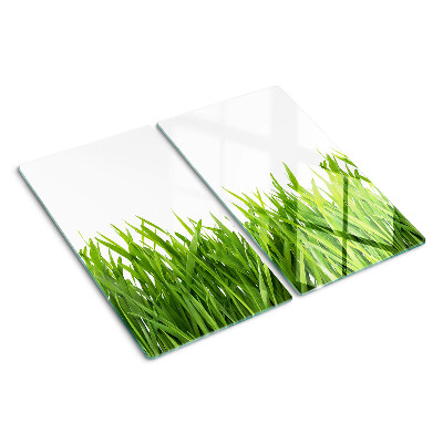 Tabla de cortar de cristal Hierba verde