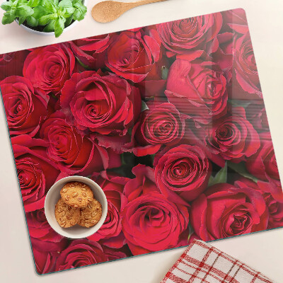 Tabla para cortar rosas rojas
