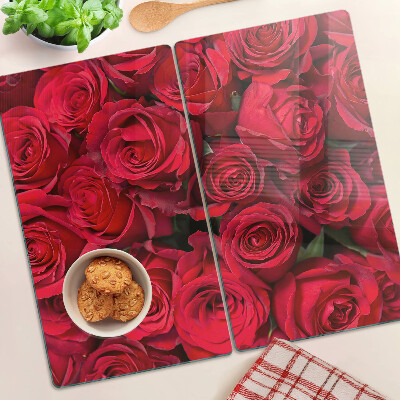 Tabla para cortar rosas rojas