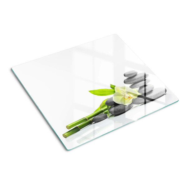 Tabla para cortar Orquídea y piedras de spa