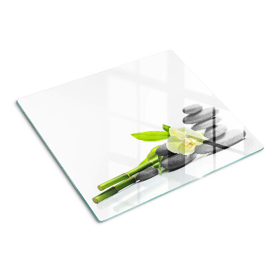 Tabla para cortar Orquídea y piedras de spa