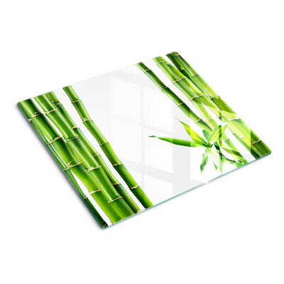 Tabla de cortar de cristal Bambú en tonos verdes