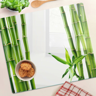 Tabla de cortar de cristal Bambú en tonos verdes