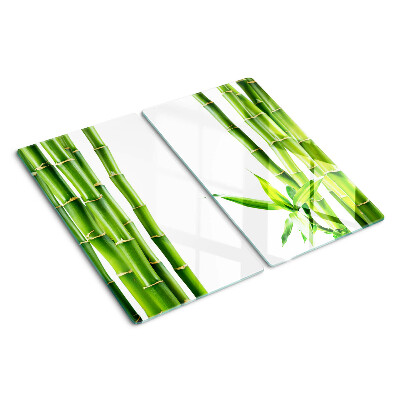 Tabla de cortar de cristal Bambú en tonos verdes