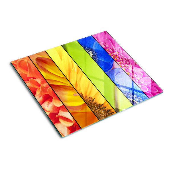 Tabla para cortar Motivos florales en colores intensos