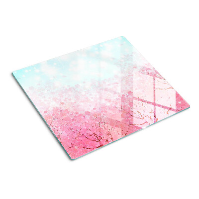 Tabla de cortar de cristal Motivos de flores de sakura