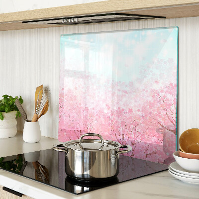 Tabla de cortar de cristal Motivos de flores de sakura