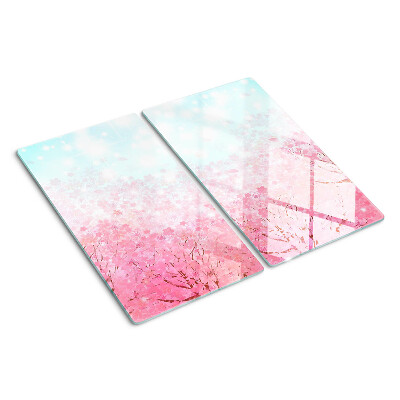 Tabla de cortar de cristal Motivos de flores de sakura