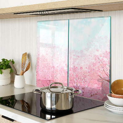 Tabla de cortar de cristal Motivos de flores de sakura