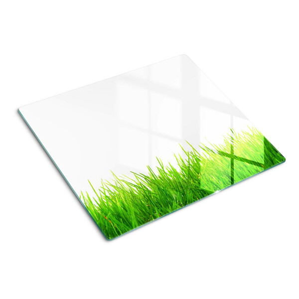 Tabla de cortar de cristal Hierba verde