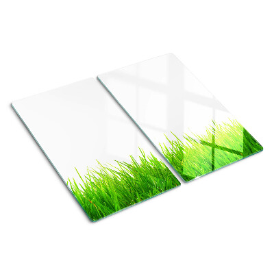 Tabla de cortar de cristal Hierba verde