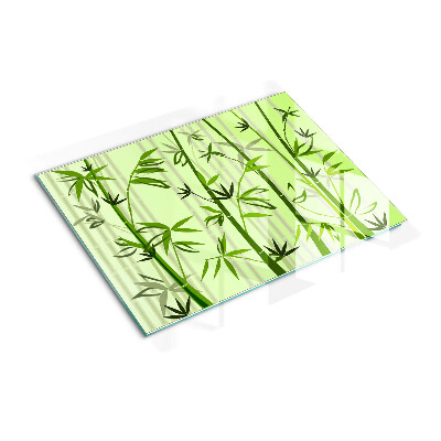 Tabla para cortar Bambú sobre fondo verde