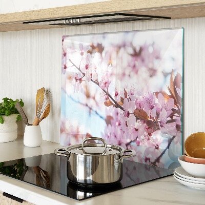 Tabla para cortar Flores de cerezo sobre un fondo azul