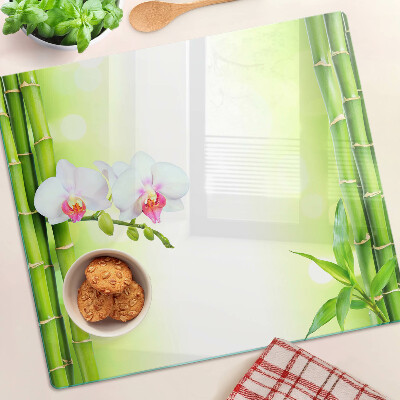 Tabla para cortar Orquídeas y bambú