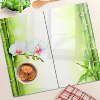 Tabla para cortar Orquídeas y bambú