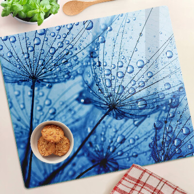 Tabla para cortar Flores con gotas de agua