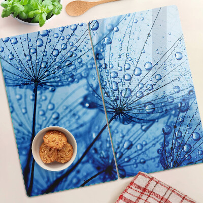 Tabla para cortar Flores con gotas de agua