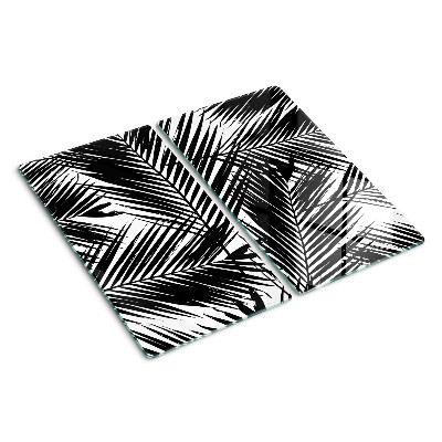 Tabla para cortar Hojas de palma en blanco y negro