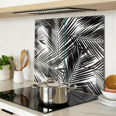 Tabla para cortar Hojas de palma en blanco y negro