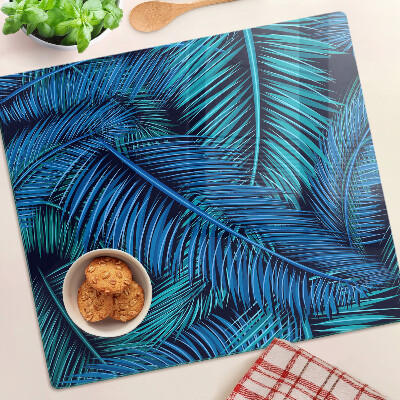 Tabla para cortar Hojas de palma en tonos azules