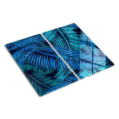 Tabla para cortar Hojas de palma en tonos azules