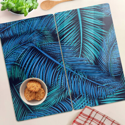 Tabla para cortar Hojas de palma en tonos azules