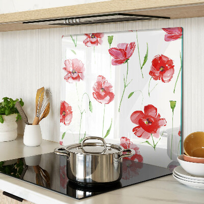 Tabla para cortar Patrón de amapola con flores