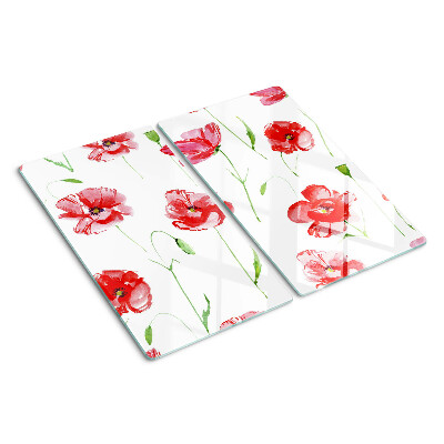 Tabla para cortar Patrón de amapola con flores