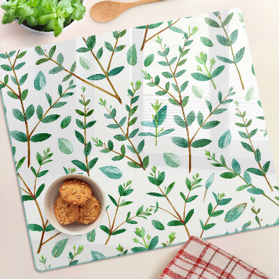 Tabla para cortar Hojas y ramitas en verde