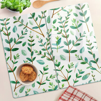Tabla para cortar Hojas y ramitas en verde