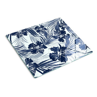 Tabla de cortar de cristal Motivo floral tropical