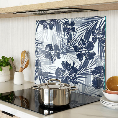 Tabla de cortar de cristal Motivo floral tropical
