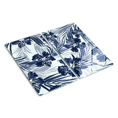 Tabla de cortar de cristal Motivo floral tropical