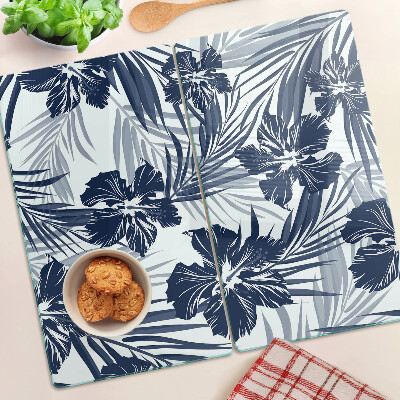 Tabla de cortar de cristal Motivo floral tropical