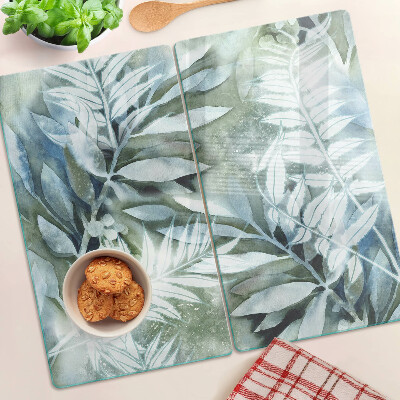 Tabla para cortar Hojas tropicales en tonos pastel