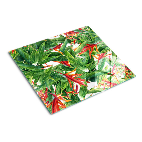 Tabla para cortar Hojas y flores tropicales