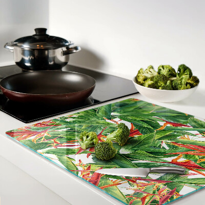 Tabla para cortar Hojas y flores tropicales