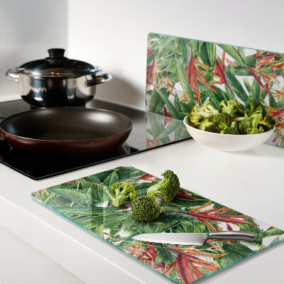 Tabla para cortar Hojas y flores tropicales