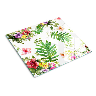 Tabla para cortar Patrón floral con hojas