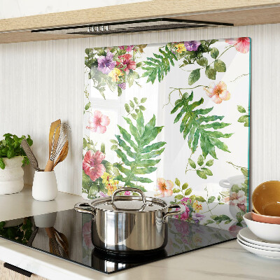 Tabla para cortar Patrón floral con hojas