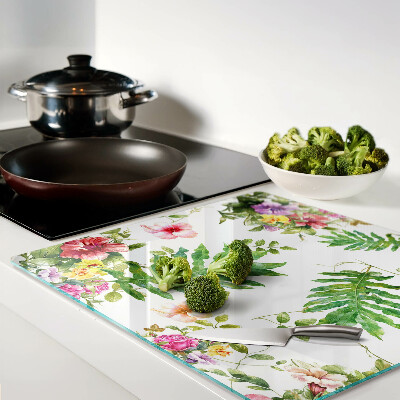 Tabla para cortar Patrón floral con hojas