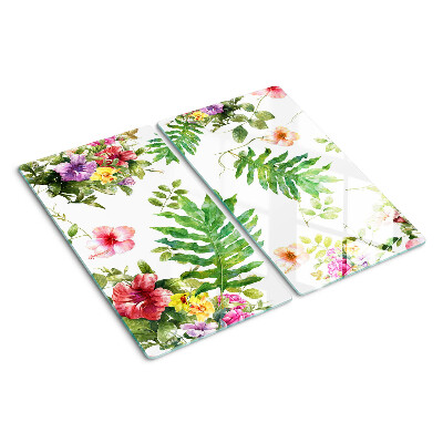 Tabla para cortar Patrón floral con hojas