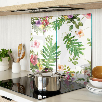 Tabla para cortar Patrón floral con hojas