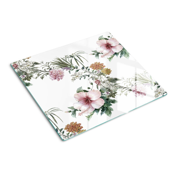 Tabla para cortar Patrón floral con hibisco