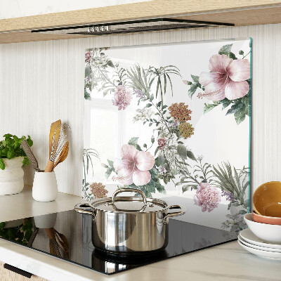 Tabla para cortar Patrón floral con hibisco