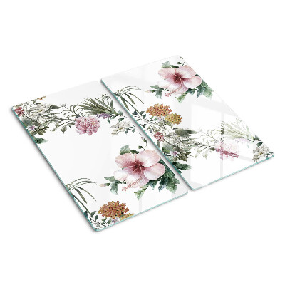 Tabla para cortar Patrón floral con hibisco