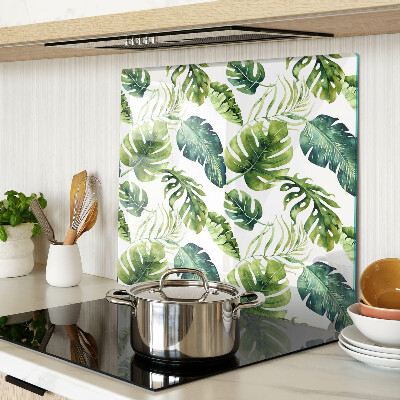 Tabla para cortar Hojas de monstera en tonos verdes